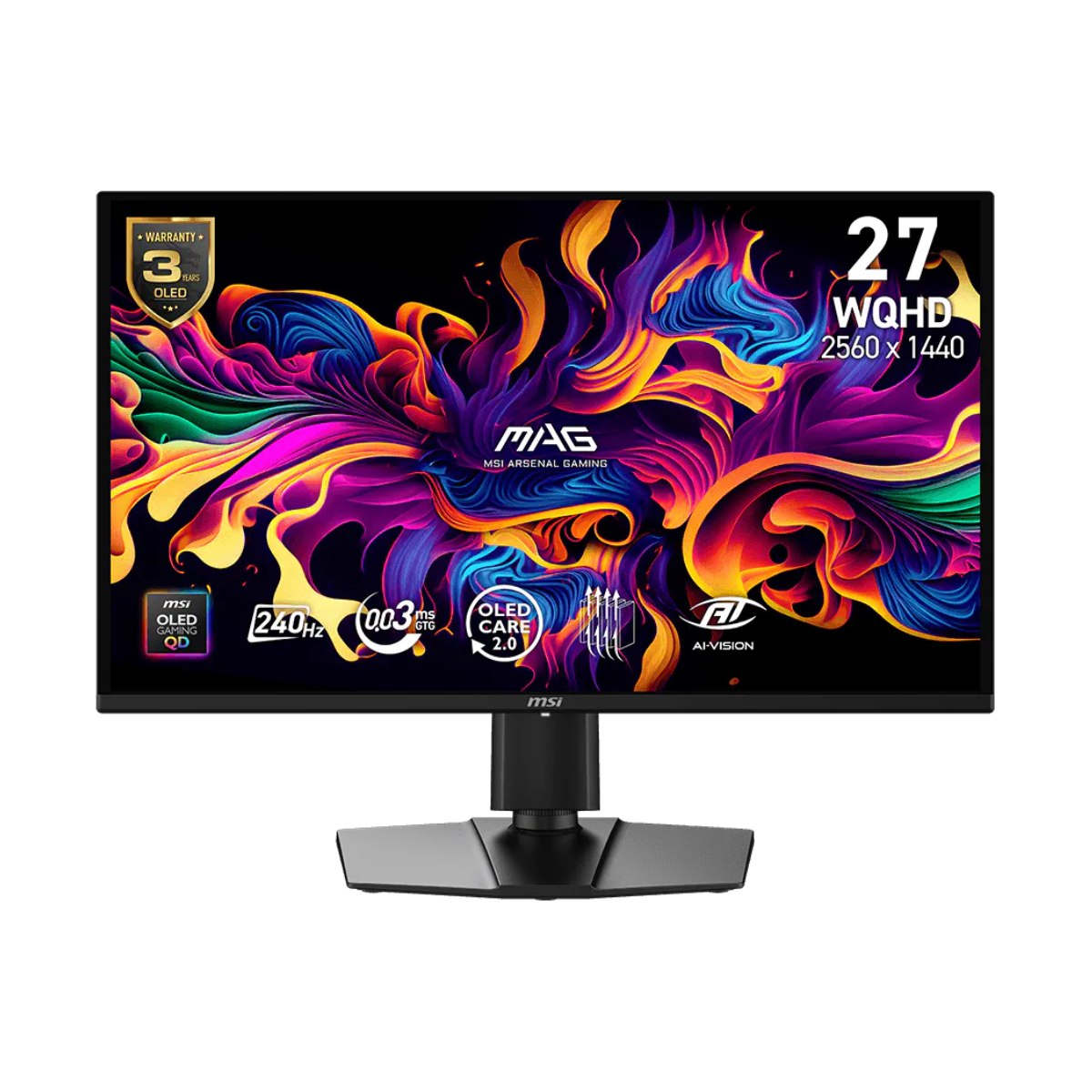 Monitor Gamer MSI 27″ QHD OLED 240Hz 0.03ms Flat 2xHDMI + 1xDP (II) Monitor Gamer MSI 27″ QHD OLED 240Hz 0.03ms Flat 2xHDMI + 1xDP (II)