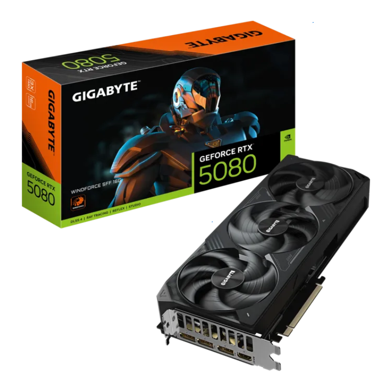 VGA Gigabyte GeForce RTX 5080 WINDFORCE SFF 16G VGA Gigabyte GeForce RTX 5080 WINDFORCE SFF 16G