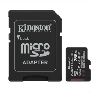 MicroSD KINGSTON 256GB c/Adap Gen3 150MB/s Canvas Plus CL10 MicroSD KINGSTON 256GB c/Adap Gen3 150MB/s Canvas Plus CL10