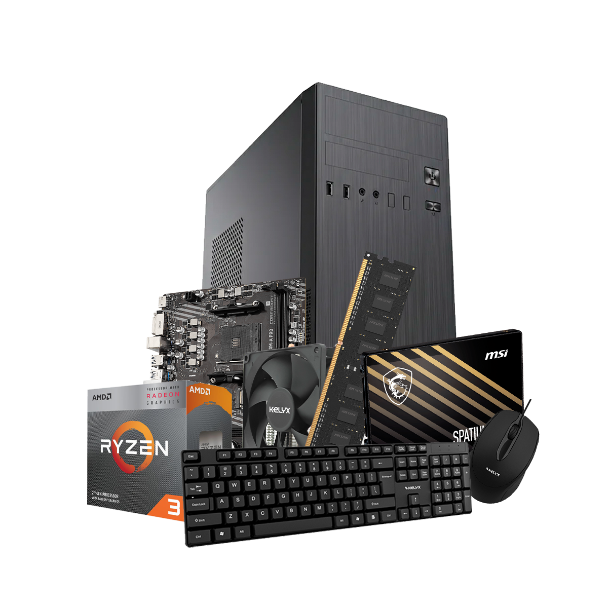 Pc Kelyx AMD Ryzen 3-3200G 8G SSD 240Gb (MSI) Pc Kelyx AMD Ryzen 3-3200G 8G SSD 240Gb (MSI)
