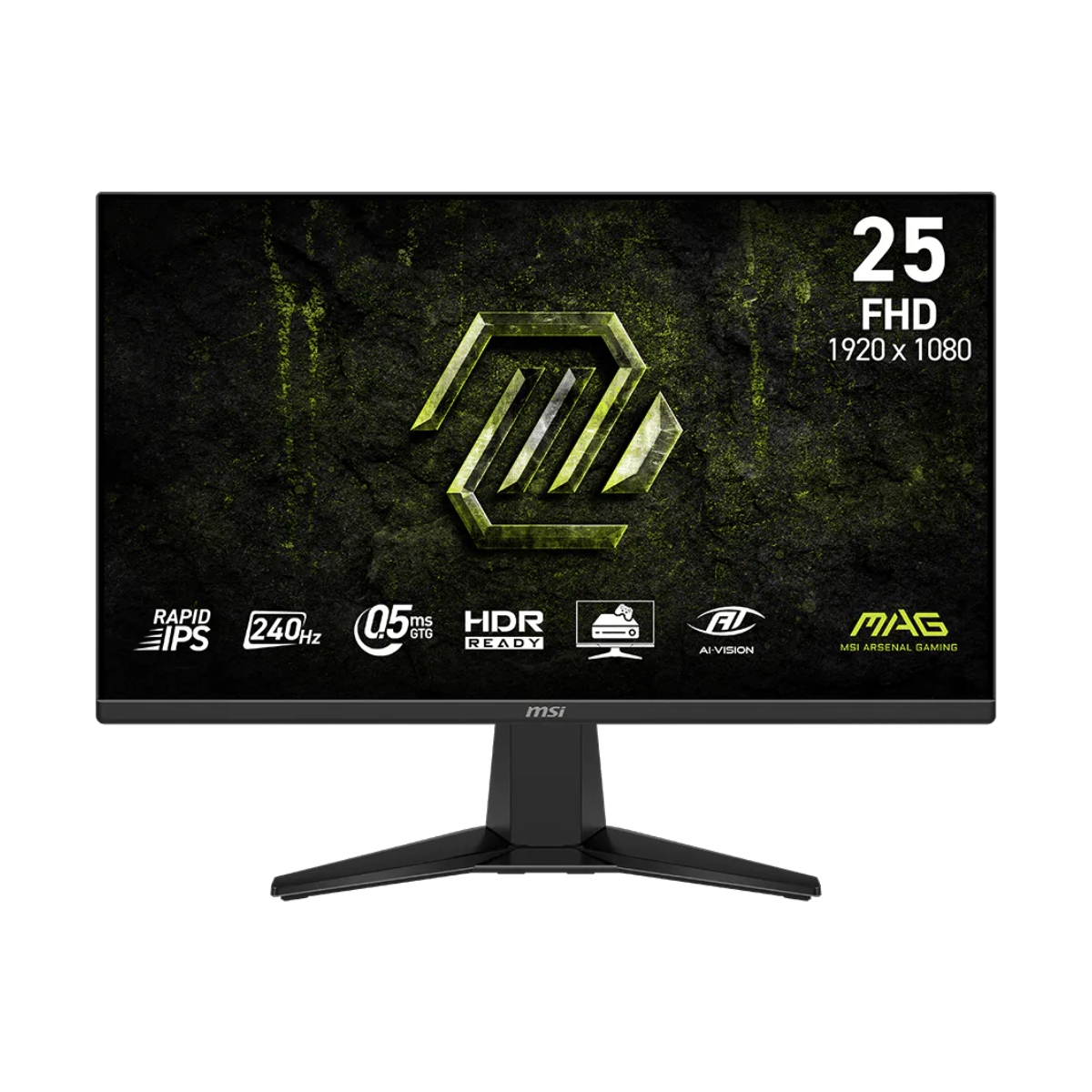Monitor Gamer MSI 25″ MAG 255F FHD Rapid IPS 240Hz 0.5ms Flat 2xHDMI + 1xDP (II)