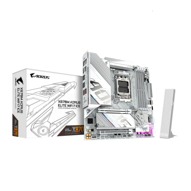 Mother Gigabyte X870M A ELITE WF7 ICE DDR5 AM5 (Serie 7000/8000/9000) Mother Gigabyte X870M A ELITE WF7 ICE DDR5 AM5 (Serie 7000/8000/9000)