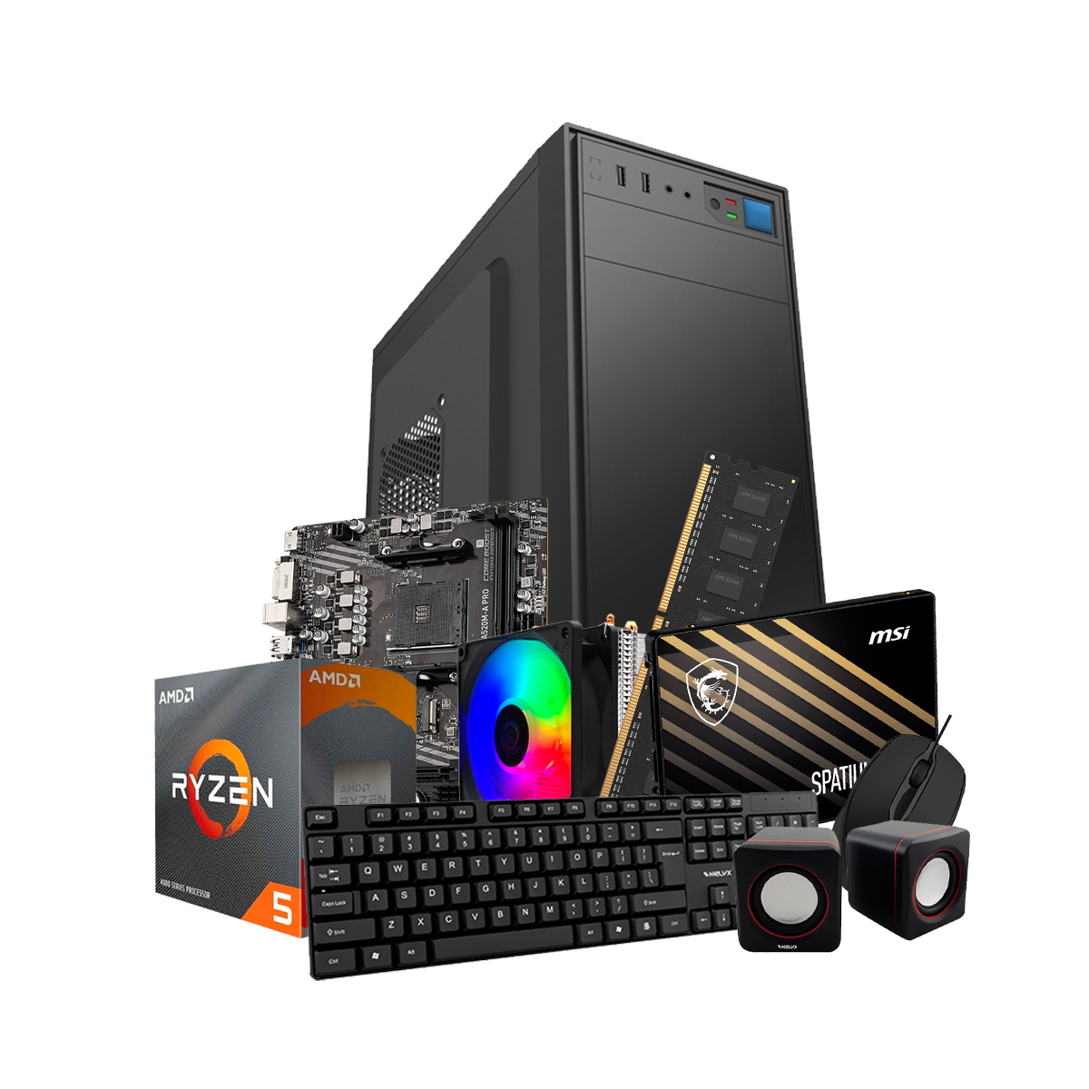 Pc Kelyx AMD Ryzen 5-3400G 8G SSD 240Gb (MSI) Pc Kelyx AMD Ryzen 5-3400G 8G SSD 240Gb (MSI)