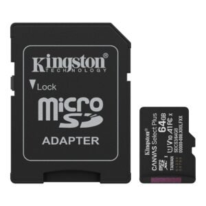 MicroSD KINGSTON 64GB c/Adap Gen3 100MB/s Canvas S Plus CL10 MicroSD KINGSTON 64GB c/Adap Gen3 100MB/s Canvas S Plus CL10