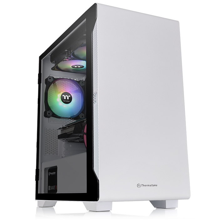 Gabinete TT S100 Mid-Tower TG Fan x1 White Gabinete TT S100 Mid-Tower TG Fan x1 White