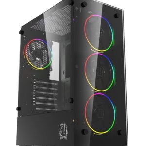 Gabinete Raptor Sentinel TG Mid-Tower RGB Fan x4 w/button control