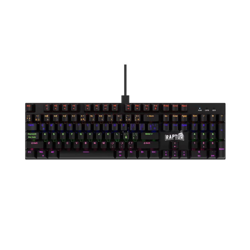 Teclado Gamer Raptor Fireclaw M104 Mecanico Retroiluminado Switch Red Outemu