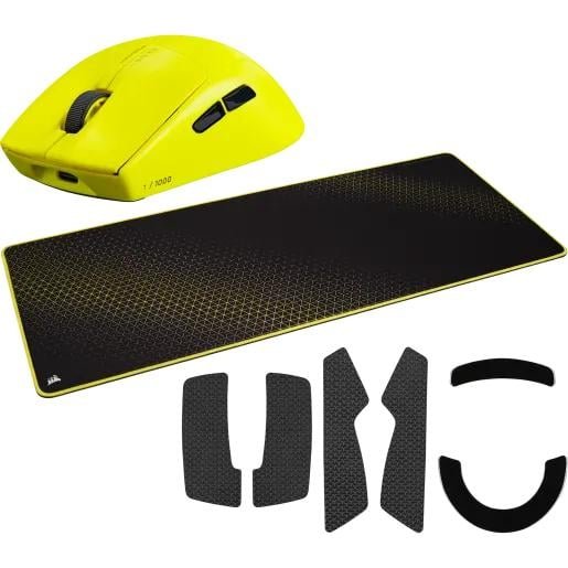 Combo Corsair Mouse M75 Air Wireless Yellow + Mouse Pad Black/Yellow Combo Corsair Mouse M75 Air Wireless Yellow + Mouse Pad Black/Yellow