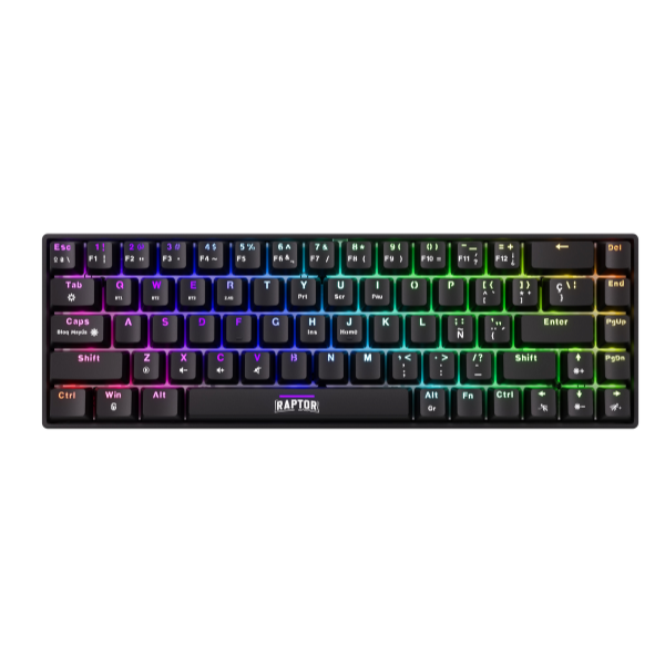 Teclado Gamer Raptor Fireclaw M68 Wireless Mecanico Retroiluminado Red Outemu Teclado Gamer Raptor Fireclaw M68 Wireless Mecanico Retroiluminado Red Outemu