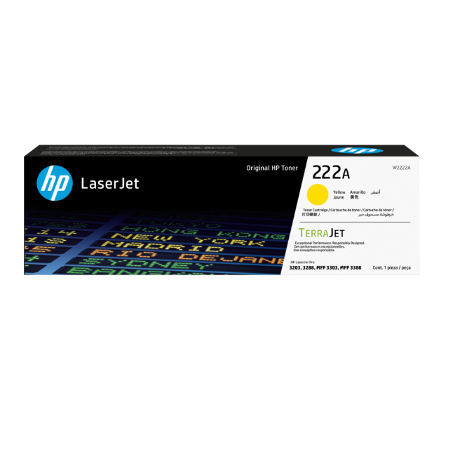 W2222A HP 222A Yel LJ Toner Cartridge W2222A HP 222A Yel LJ Toner Cartridge