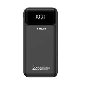 Power Bank Kelyx Slim 20000 mHa Type-C+USB+Lightning Fast Charge 22.5W Black Power Bank Kelyx Slim 20000 mHa Type-C+USB+Lightning Fast Charge 22.5W Black