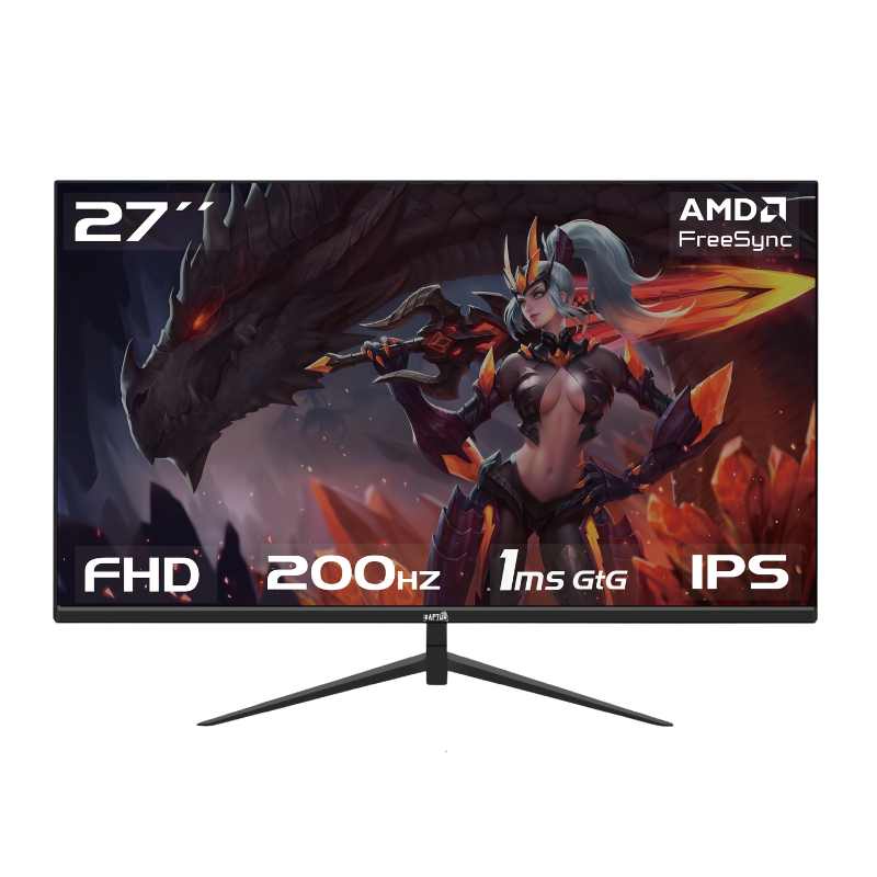 Monitor Gamer Raptor Hawk Eye 27 Frameless IPS FHD 200Hz 1Ms HDMI-DP Negro (3385) (II) Monitor Gamer Raptor Hawk Eye 27 Frameless IPS FHD 200Hz 1Ms HDMI-DP Negro (3385) (II)