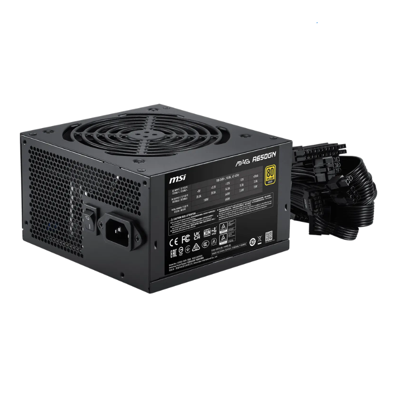 Fuente MSI MAG A650GN 650W 80 Plus Gold Fuente MSI MAG A650GN 650W 80 Plus Gold