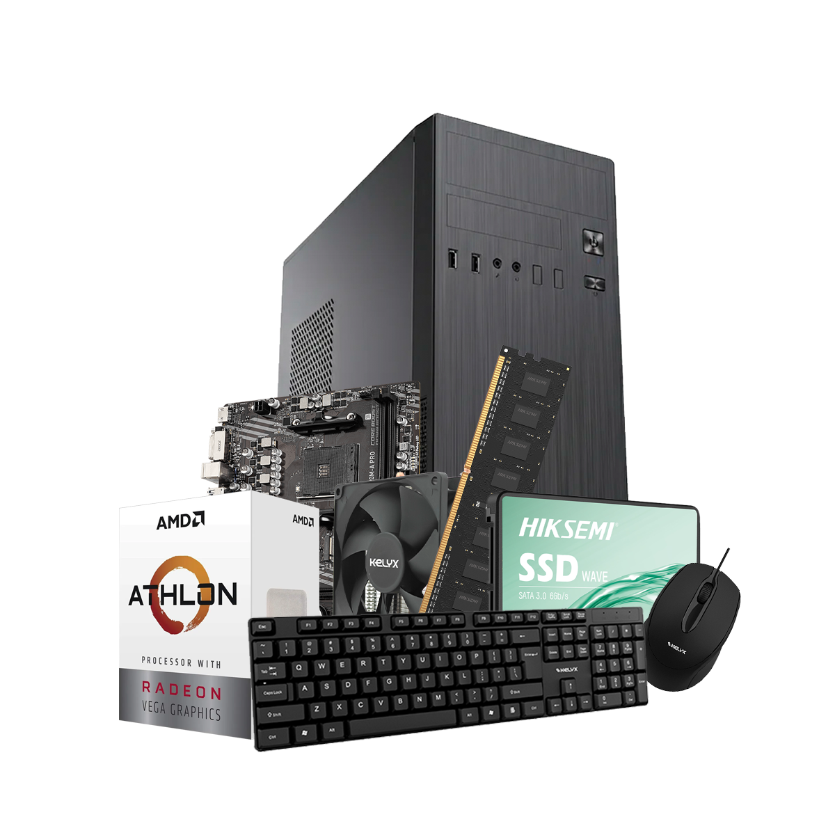 Pc Kelyx AMD Athlon 3000G 8G SSD 240Gb (MSI) Pc Kelyx AMD Athlon 3000G 8G SSD 240Gb (MSI)