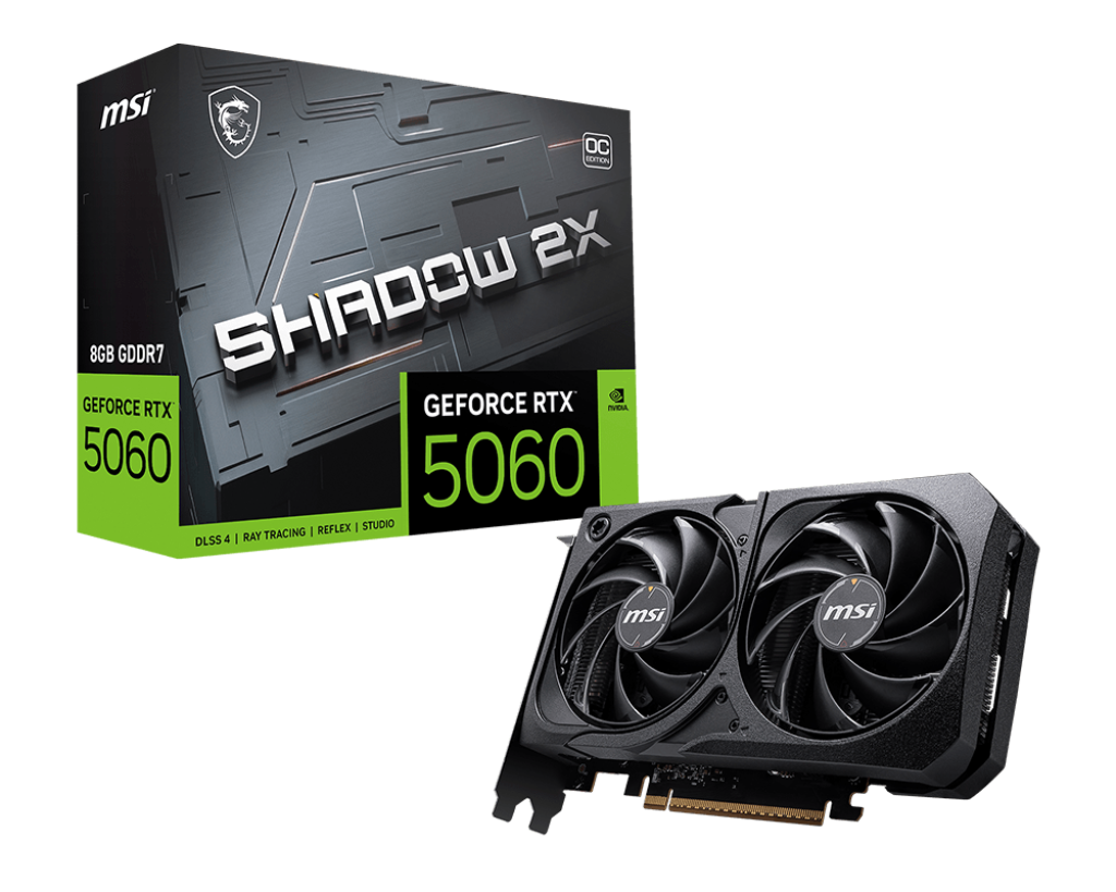 VGA MSI GeForce RTX 5060 8G SHADOW 2X OC VGA MSI GeForce RTX 5060 8G SHADOW 2X OC