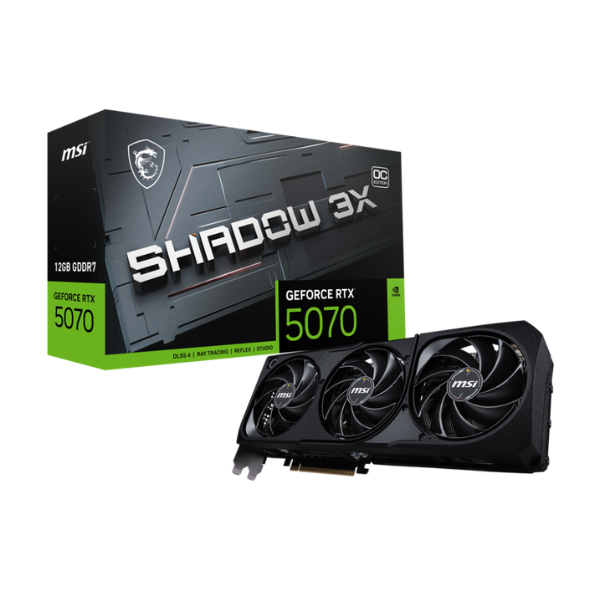 VGA MSI GeForce RTX 5070 12G SHADOW 3X OC VGA MSI GeForce RTX 5070 12G SHADOW 3X OC