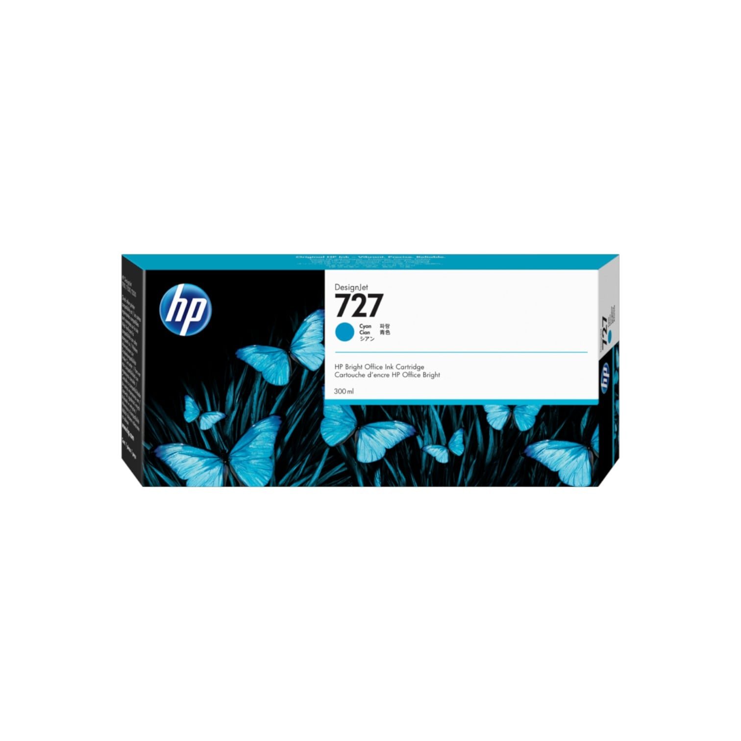 F9J76A HP 727 300-ml Cyan Ink Cartridge F9J76A HP 727 300-ml Cyan Ink Cartridge