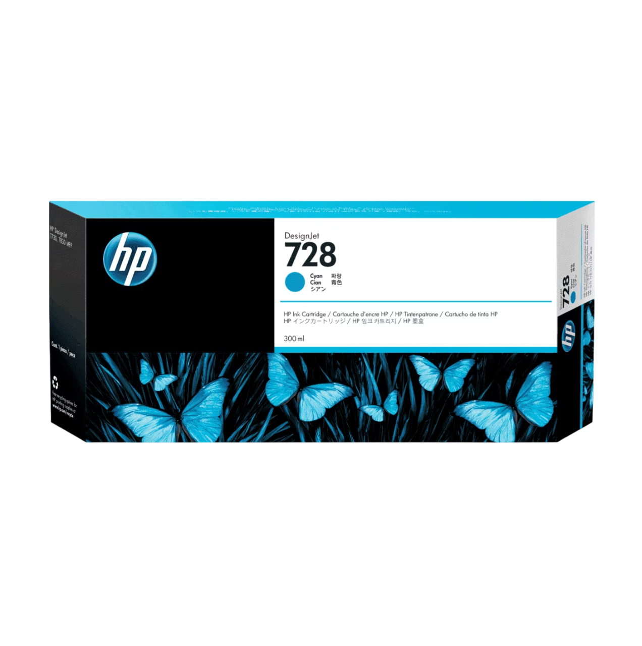 F9K17A HP 728 300-ml Cyan Ink Cartridge F9K17A HP 728 300-ml Cyan Ink Cartridge