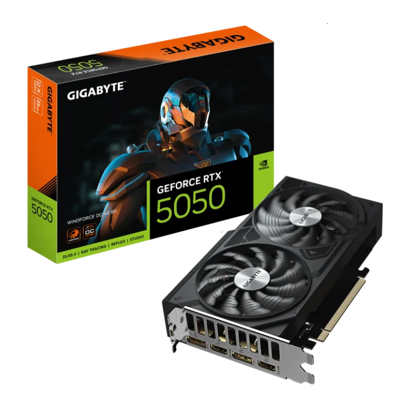 VGA Gigabyte GeForce RTX 5050 WINDFORCE OC V2 8G VGA Gigabyte GeForce RTX 5050 WINDFORCE OC V2 8G