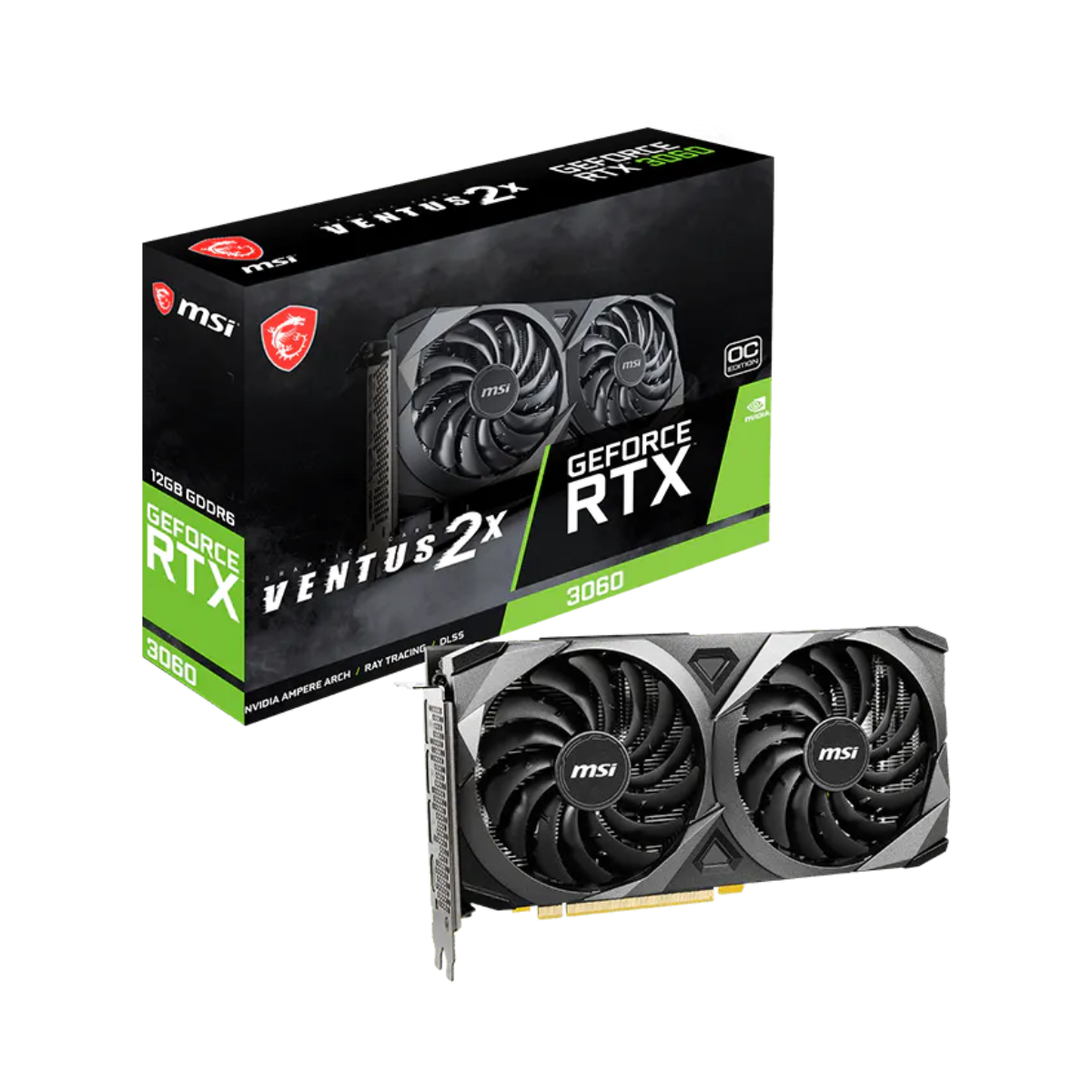 VGA MSI Geforce RTX 3060 VENTUS 2X 12G OC V1 VGA MSI Geforce RTX 3060 VENTUS 2X 12G OC V1